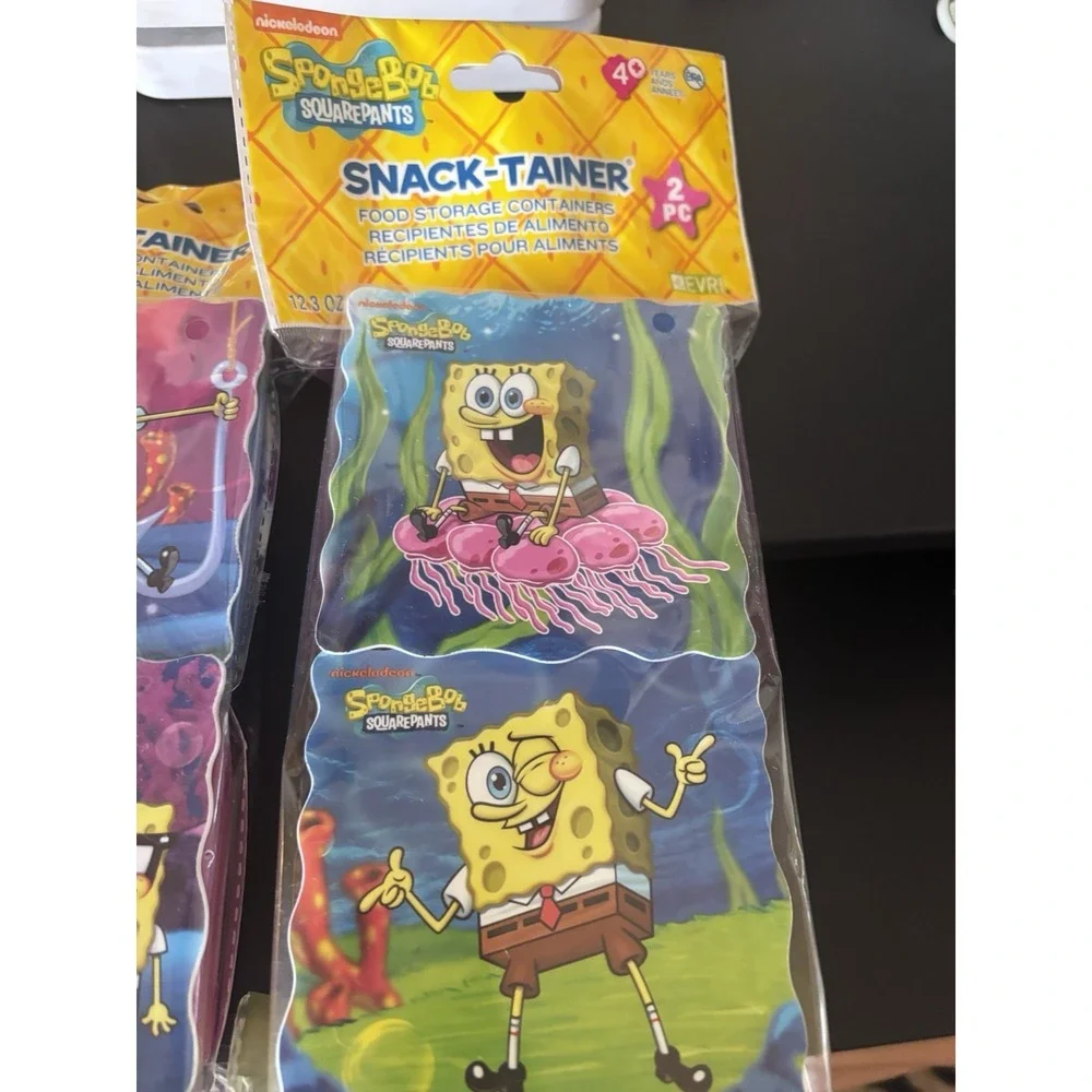Spongebob Squarepants‎ Snack Trainer Containers Two Per Pack Total Of Four New